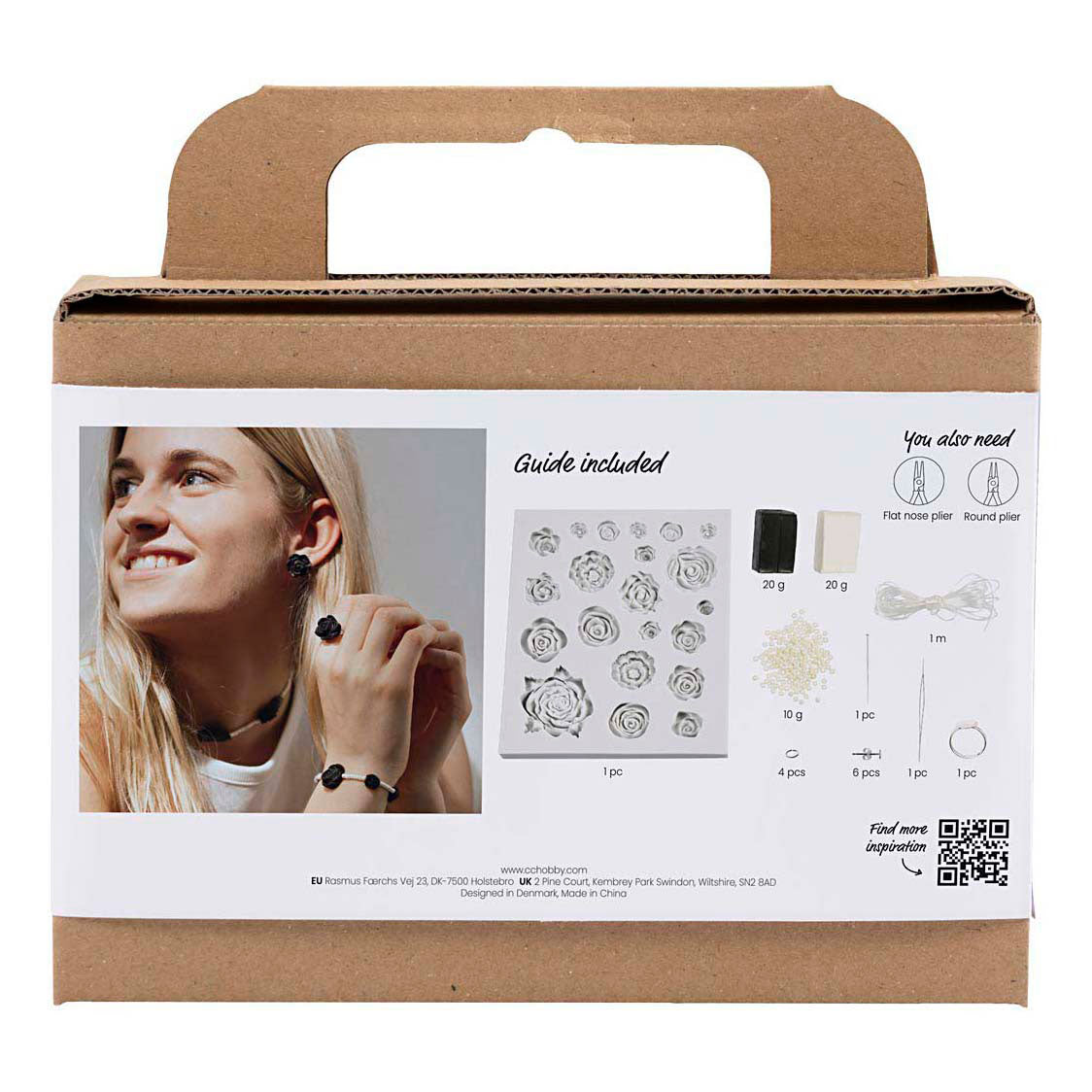 Creativ company https: www.cchobby.nl mini-hobbyset-sieraden-rozen-zwart-zwart-wit-wit-1-doos