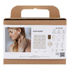 Creativ company mini hobby set de joyería, pendientes, pulsera y collar con diseño de flores, beige, beige claro, beige, 1 caja
