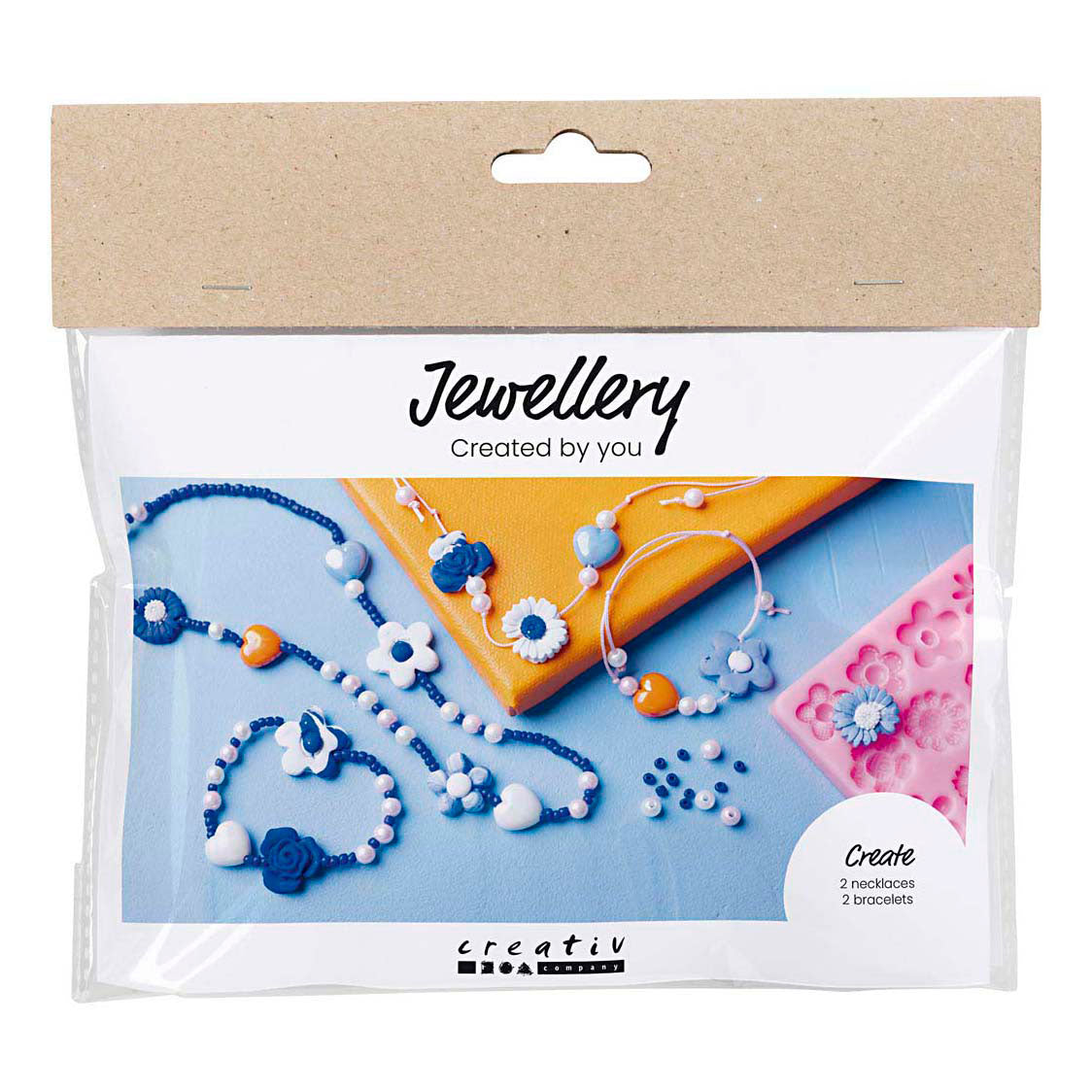 Mini set hobby Creative Company, gioielli, fiori, vari colori, 1 scatola