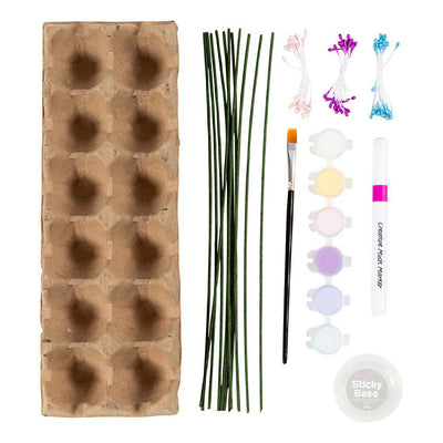 Set hobby Creative Company fiori da cartoni di uova, colori pastello, 1 scatola
