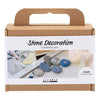 Creativ company mini hobby set decoración de piedra, azul, 1 caja