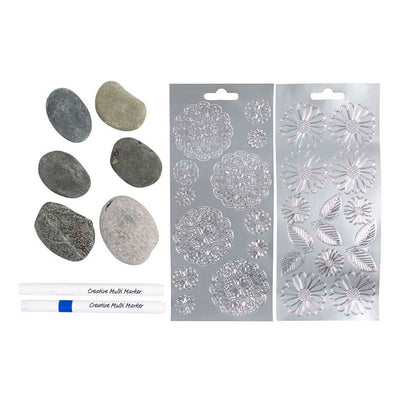 Mini set hobby Creative Company con decorazioni in pietra, blu, 1 scatola