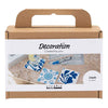 Creativ Company Mini Hobby Set Decoración, Posavasos de Porcelana, Azul, 1 Caja
