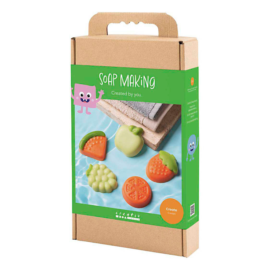 Set hobby per la produzione di sapone Creative Company, frutta, verde, arancione, 1 scatola