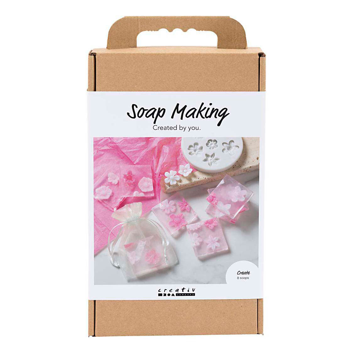Set hobby per la produzione di sapone Creative Company, fiori, rosa, 1 scatola