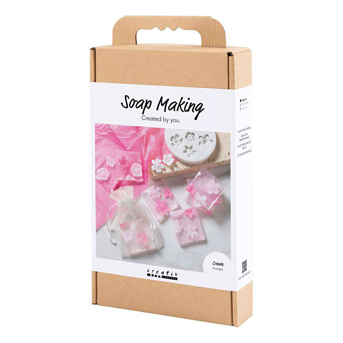 Set hobby per la produzione di sapone Creative Company, fiori, rosa, 1 scatola