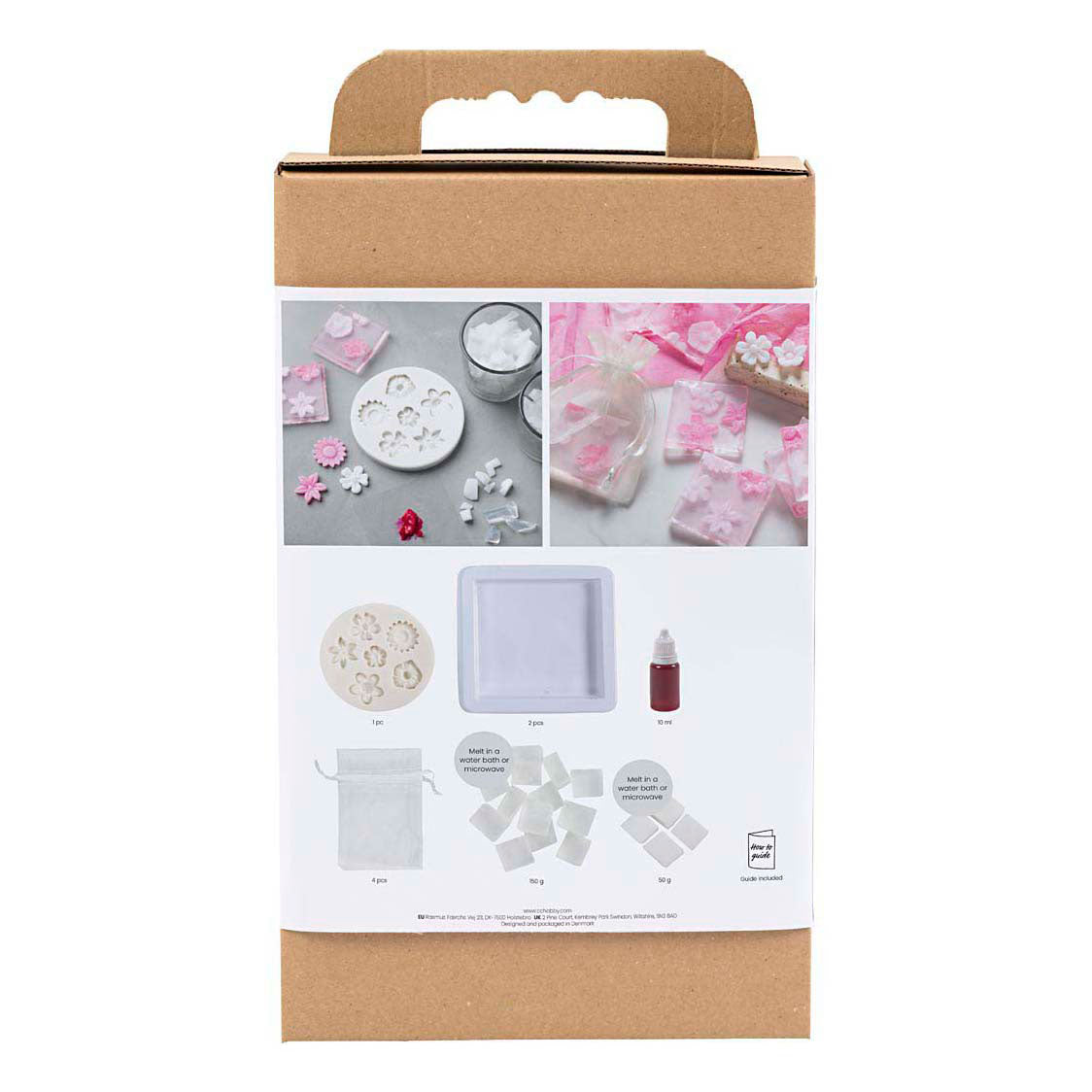Set hobby per la produzione di sapone Creative Company, fiori, rosa, 1 scatola