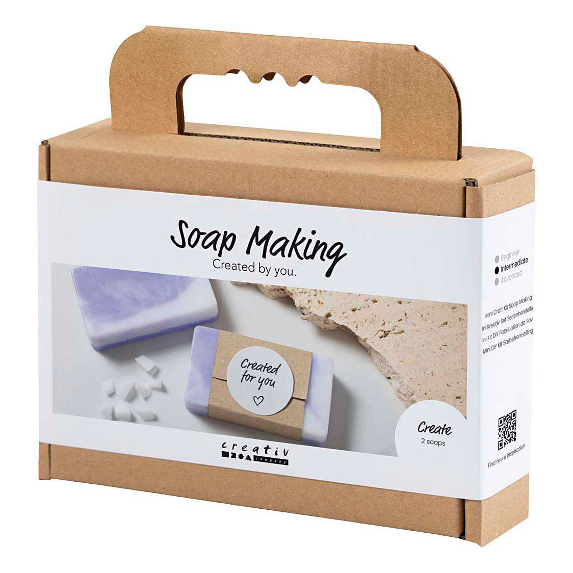 Mini set hobby per la produzione di sapone Creative Company, quadrato, viola chiaro, 1 scatola