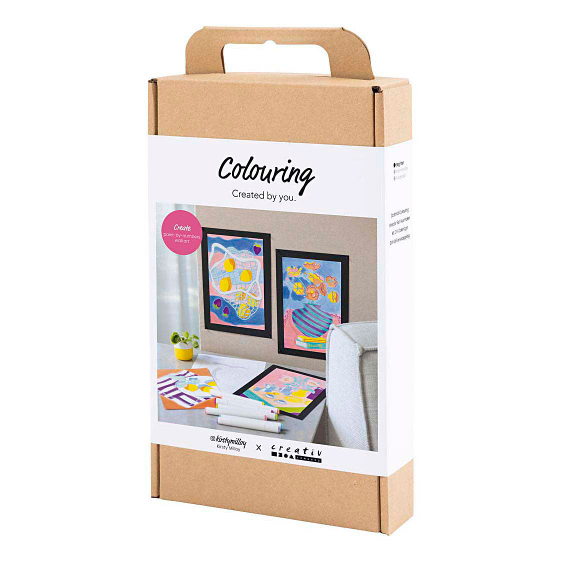 Set hobby Creative Company colori, pittura con numeri, evidenziatori, 1 scatola