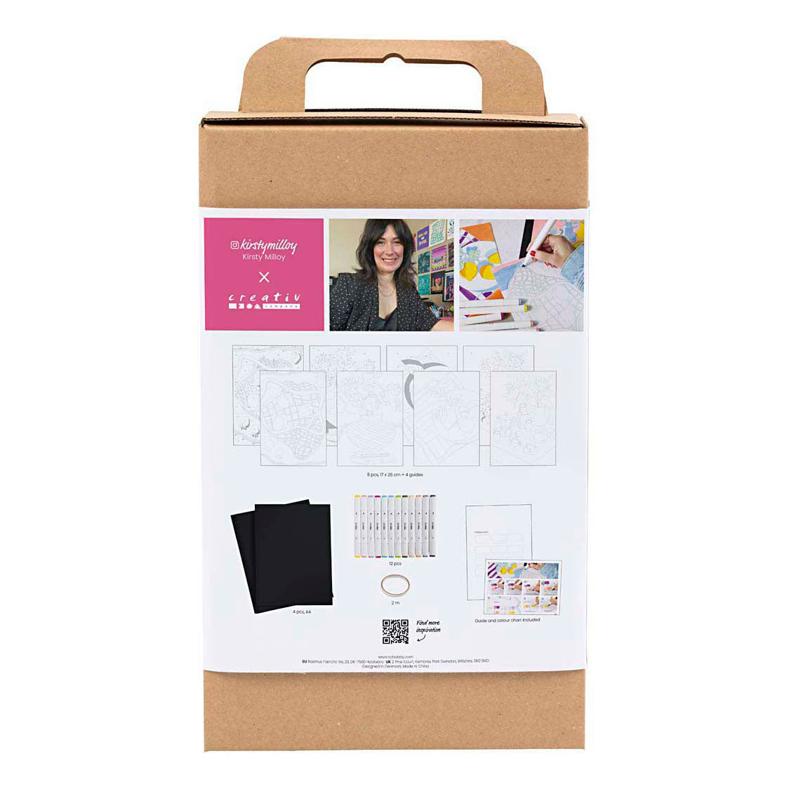 Set hobby Creative Company colori, pittura con numeri, evidenziatori, 1 scatola