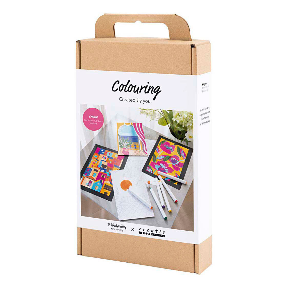Set hobby Creative Company colori, pittura con numeri, evidenziatori, 1 scatola