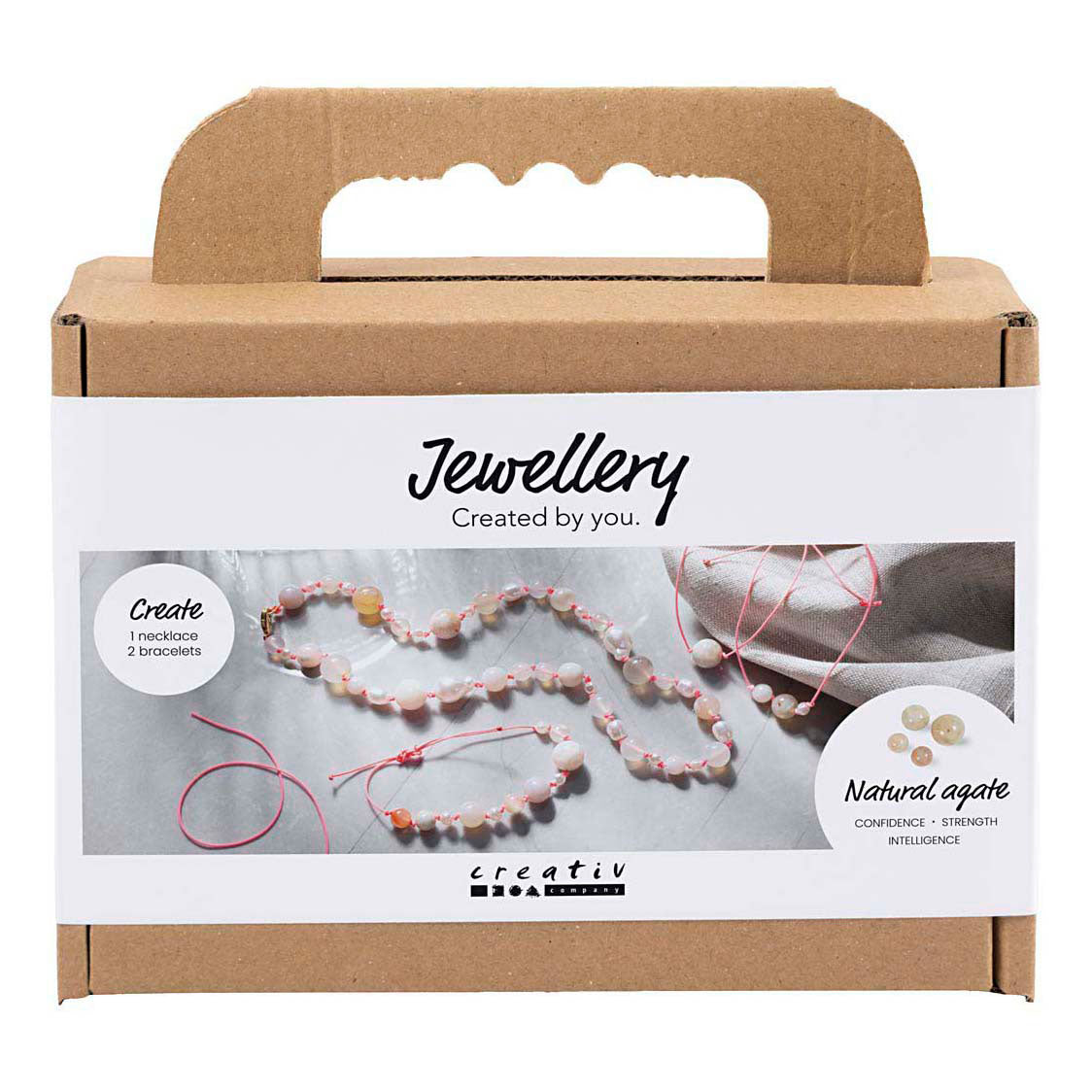 Mini set hobby di Creativ Company, gioielli, collane e braccialetti, rosa, 1 scatola