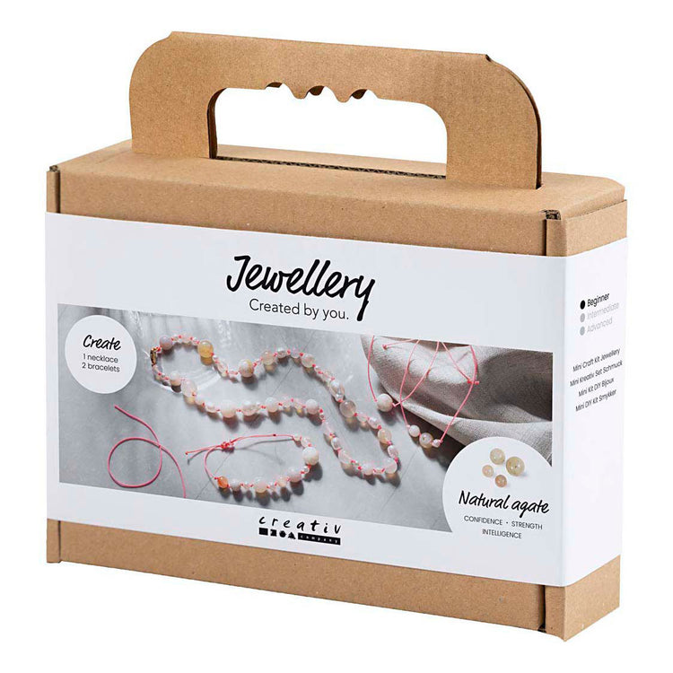 Mini set hobby di Creativ Company, gioielli, collane e braccialetti, rosa, 1 scatola