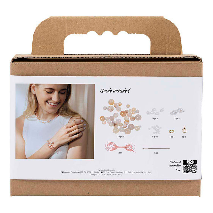 Mini set hobby di Creativ Company, gioielli, collane e braccialetti, rosa, 1 scatola
