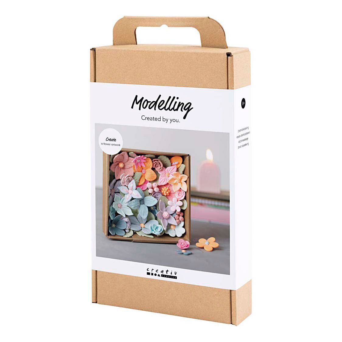 Creativ company hobby set modeling, flowers, pastel colors, 1 box