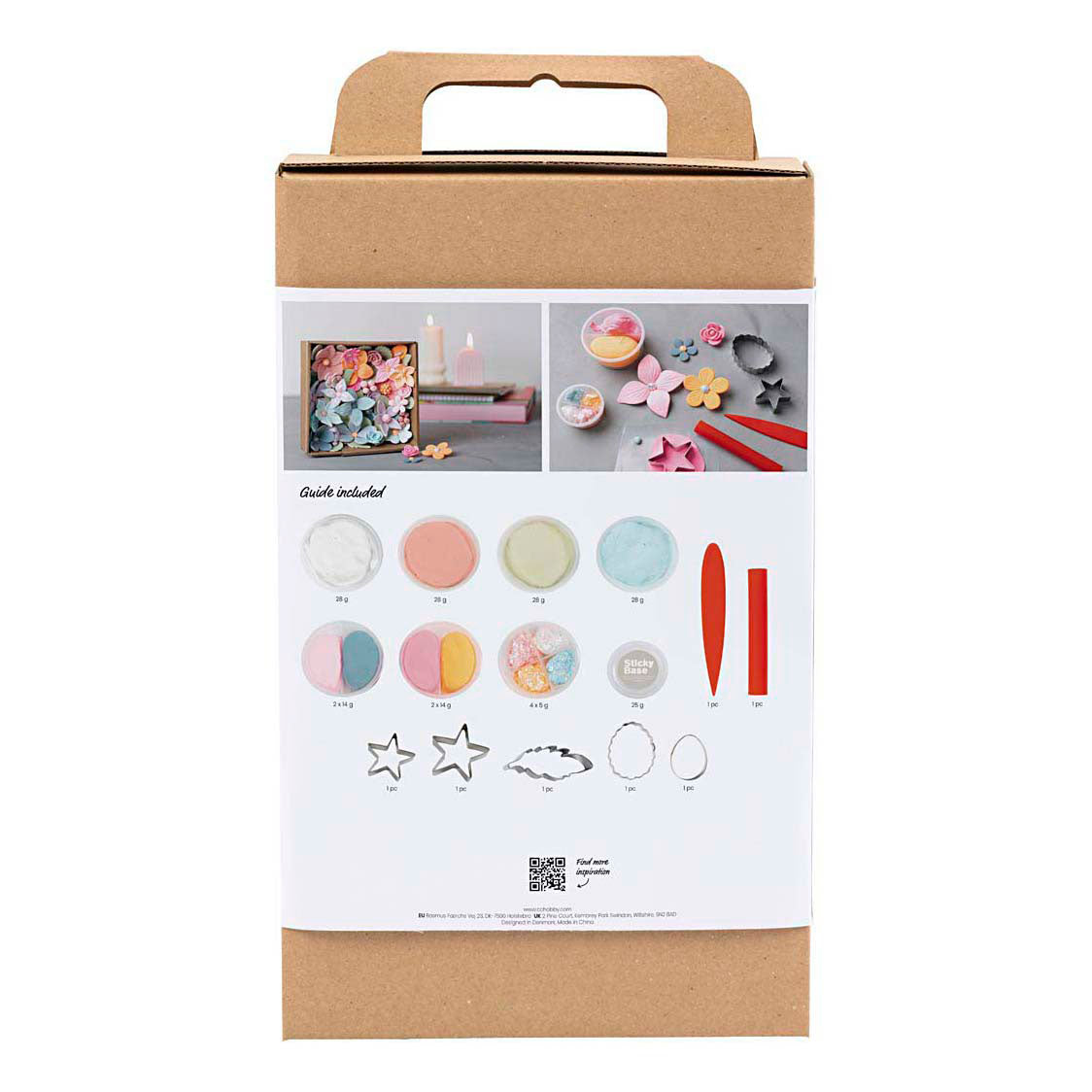 Creativ company hobby set modeling, flowers, pastel colors, 1 box