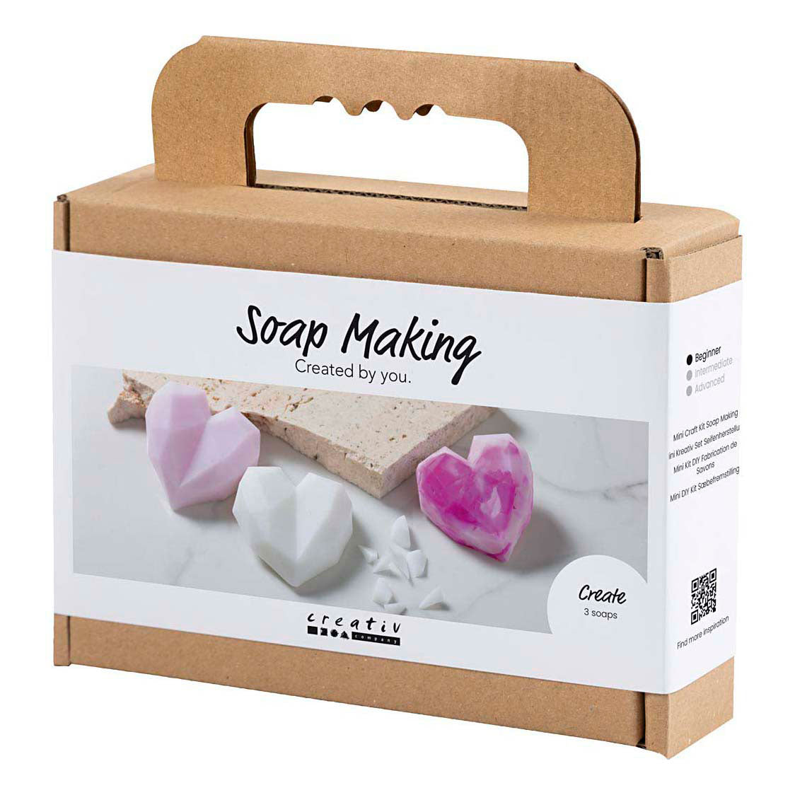 Creativ Company mini set para hacer jabón, corazones, rosa, 1 caja