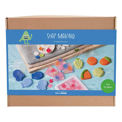 Set gruppo saponetta Creativ Company, 2 fori, blu, verde, arancione, rosa, 1 scatola