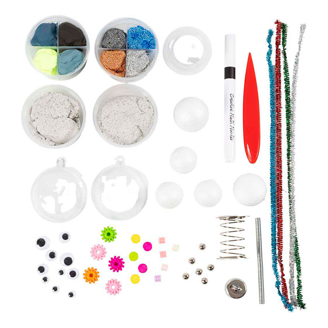 Creativ company hobby set modelado, robot, azul, gris, rojo, plateado, 1 caja