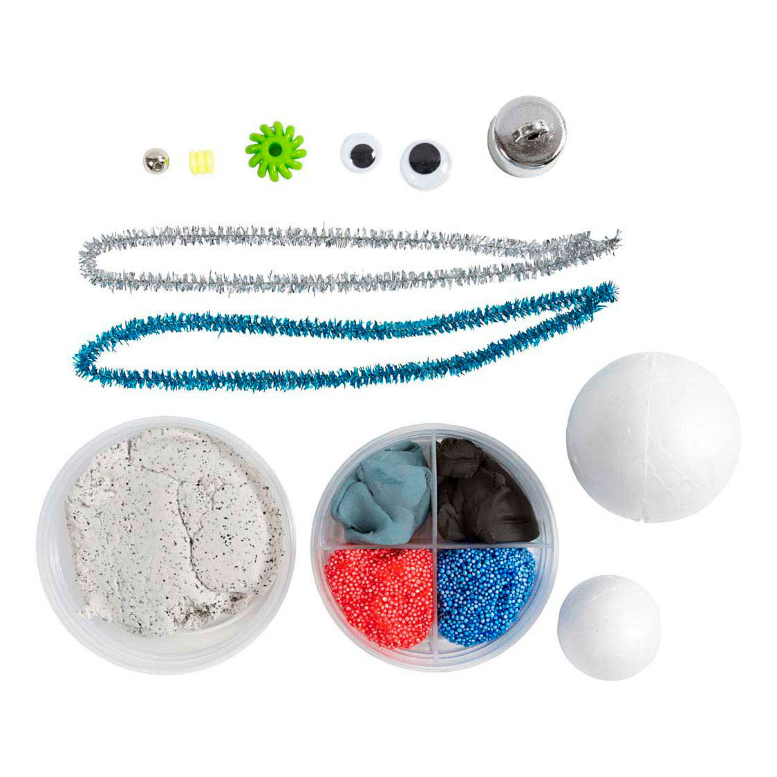 Mini set hobby per scultura Creativ Company, robot, blu, grigio, rosso, 1 scatola