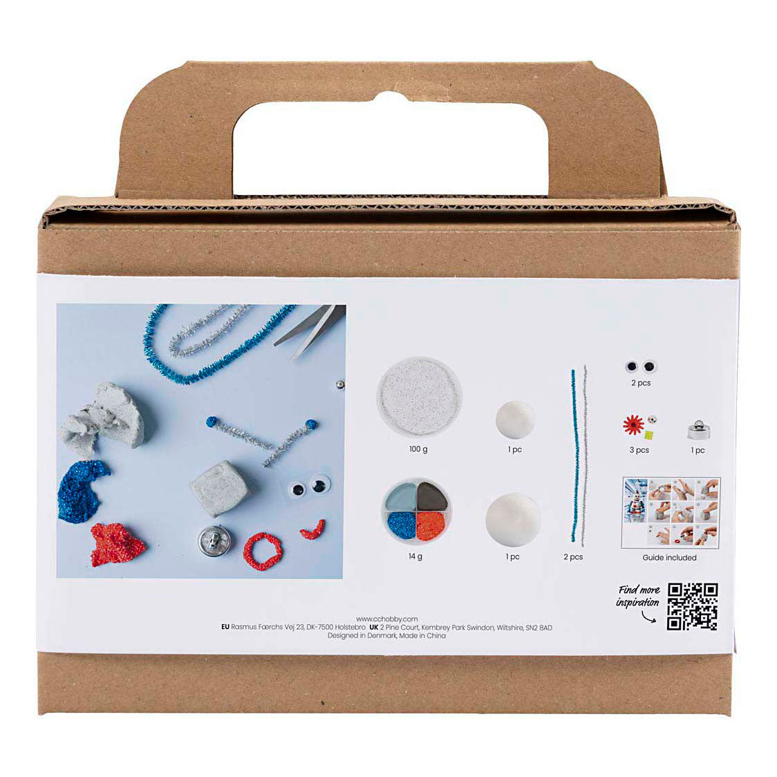 Creativ company mini hobby set sculpting, robot, blue, gray, red, 1 box