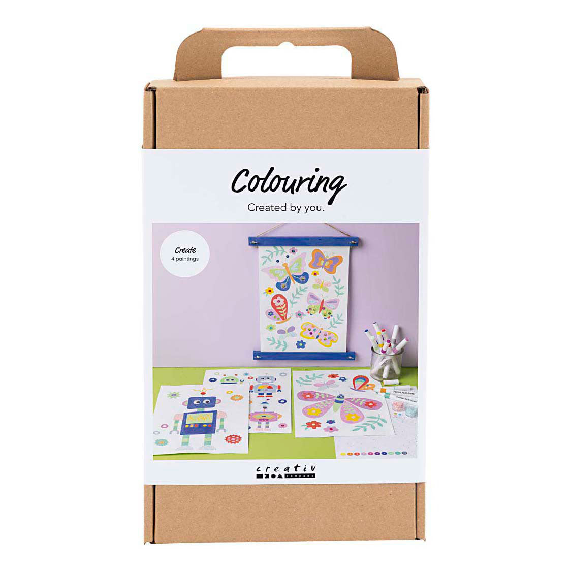 Set hobby Creative Company colori, farfalla e robot, colori allegri, 1 scatola