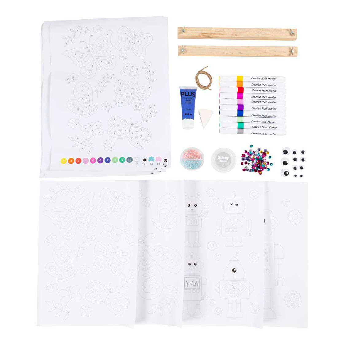 Set hobby Creative Company colori, farfalla e robot, colori allegri, 1 scatola