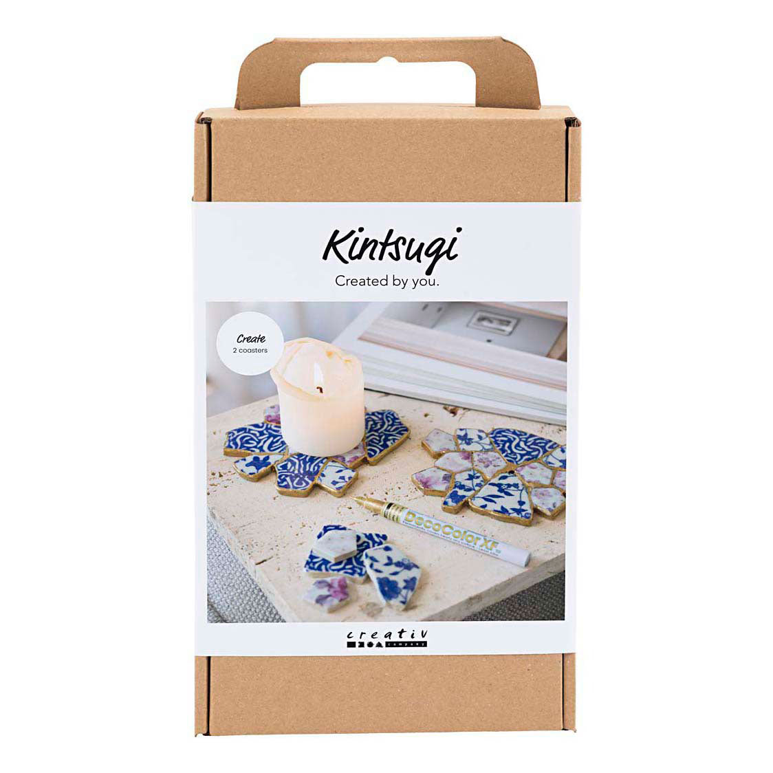 Set hobby Creative Company Kintsugi, sottobicchiere, blu, oro, rosso chiaro, bianco, 1 scatola