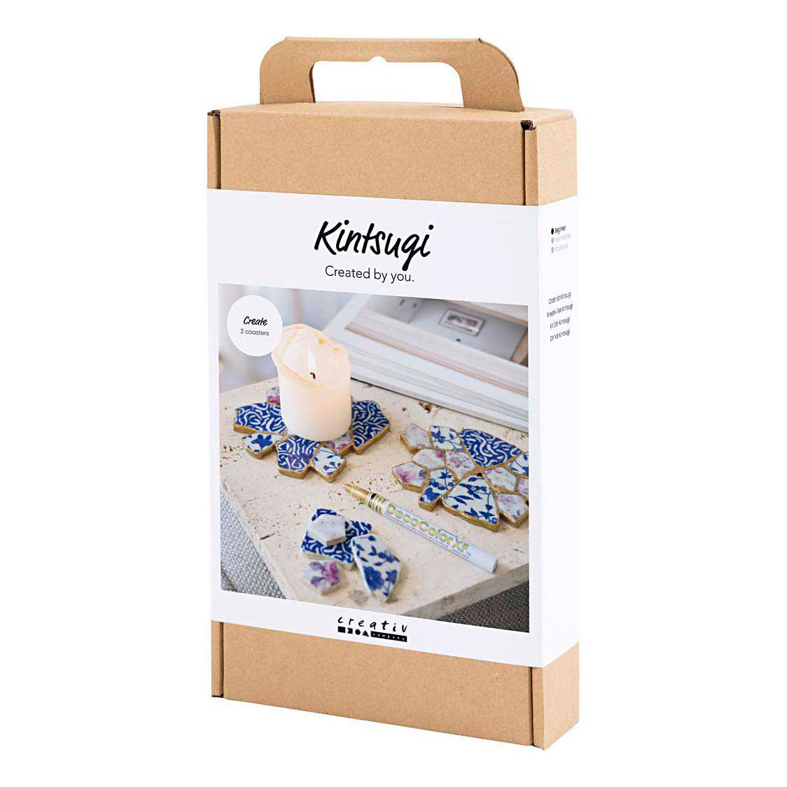 Set hobby Creative Company Kintsugi, sottobicchiere, blu, oro, rosso chiaro, bianco, 1 scatola