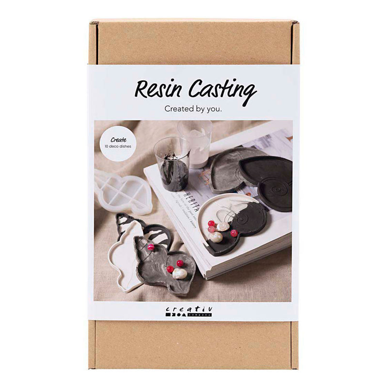Creativ company set de hobby de fundición de resina, caracola, negro, blanco, 1 caja