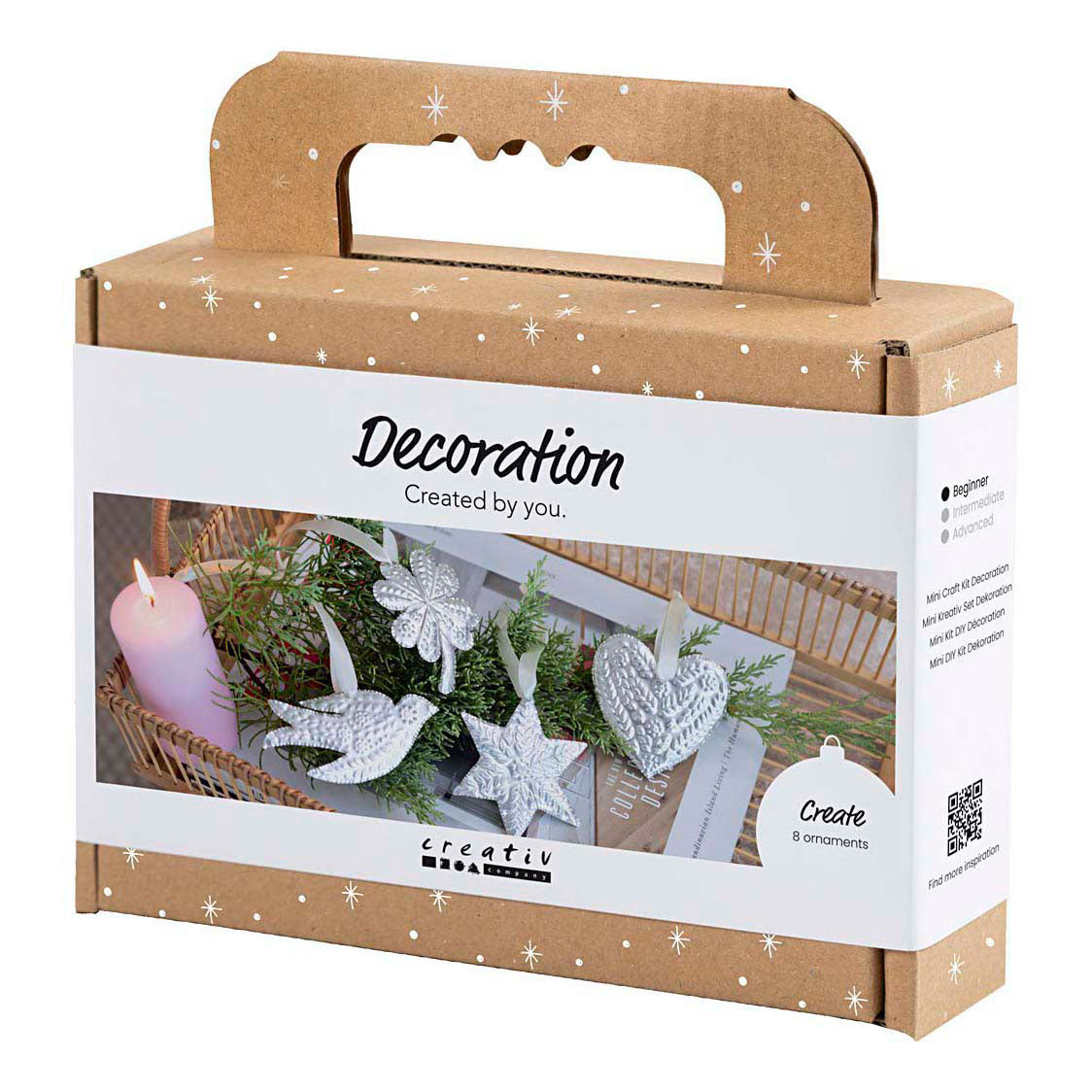 Mini set hobby Creative Company, decorazione natalizia, metallo argentato, 1 scatola