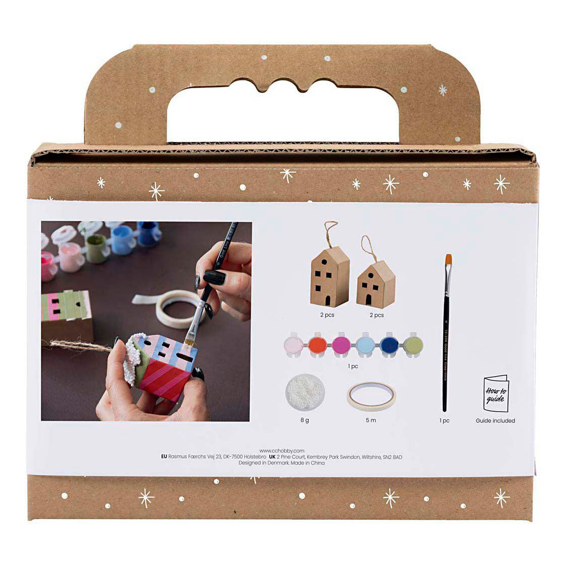 Creativ company http: www.cchobby.nl mini-hobbyset-decoratie-huizen-kleurrijk-1-doos