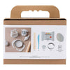 Creativ company mini set de modelismo, candelabro con conchas, blanquecino, 1 caja