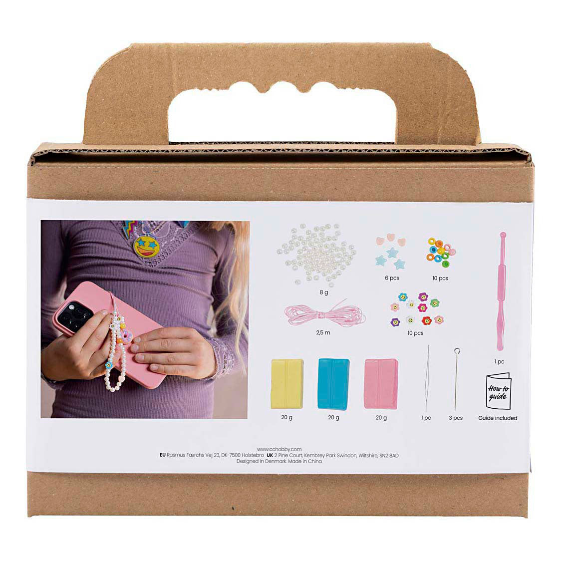 Creativ company mini hobby set sculpting, mobile charm, various colors, 1 box