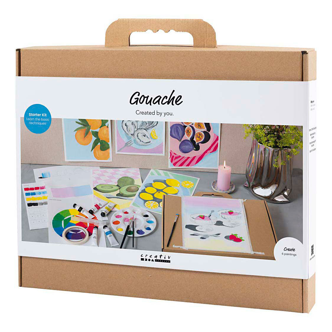 Creativ company starter hobby set gouache, paintings, various colors, 1 box