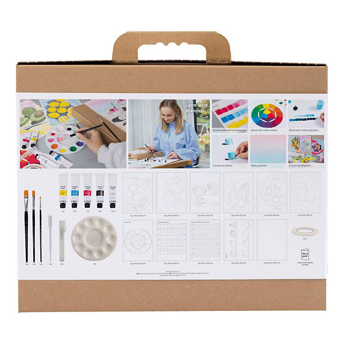 Creativ company starter hobby set gouache, paintings, various colors, 1 box