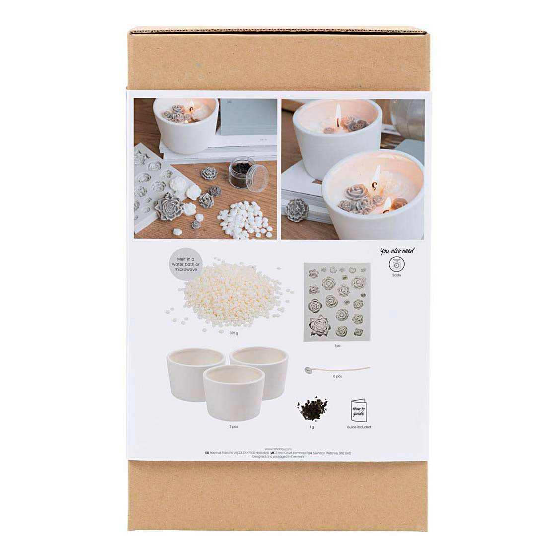 Set hobby Creative Company per realizzare candele, rosa, beige, bianco, crema, 1 scatola