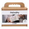 Mini set hobby per ricamo Creativ Company, borsa per trucchi, crema, 1 scatola