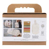 Mini set hobby per ricamo Creativ Company, borsa per trucchi, crema, 1 scatola