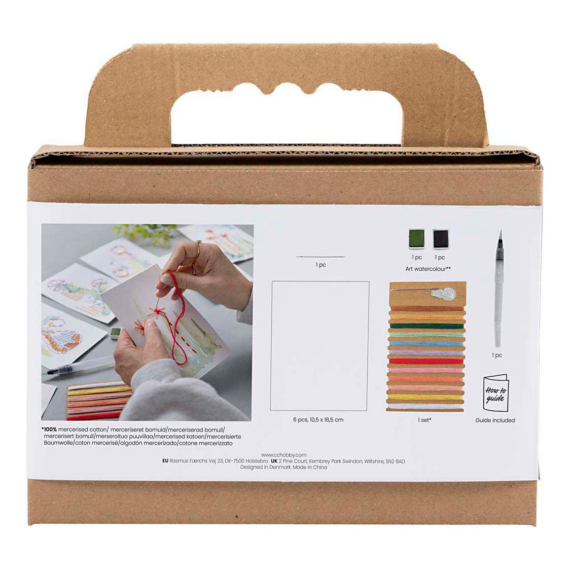 Mini set hobby ricamo Creativ Company, quadri con ricami, vari colori, 1 scatola