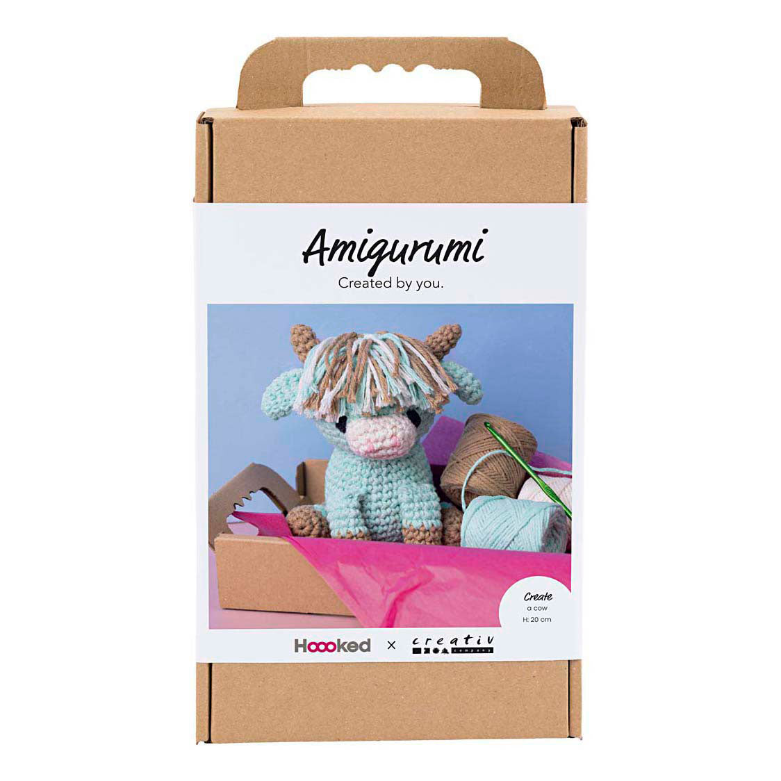 Set hobby Creativ Company amigurumi, mucca, beige, menta, 1 scatola