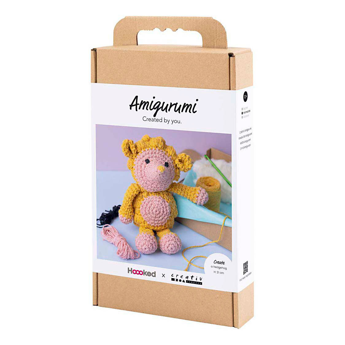 Set hobby Creative Company amigurumi, riccio, rosa chiaro, giallo caldo, 1 scatola