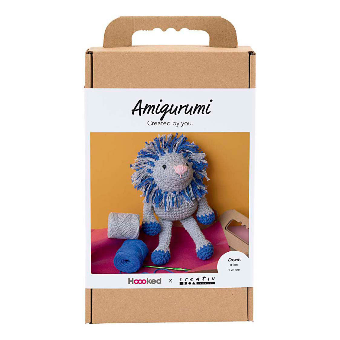 Set hobby Creativ Company amigurumi, leone, blu navy, grigio chiaro, 1 scatola