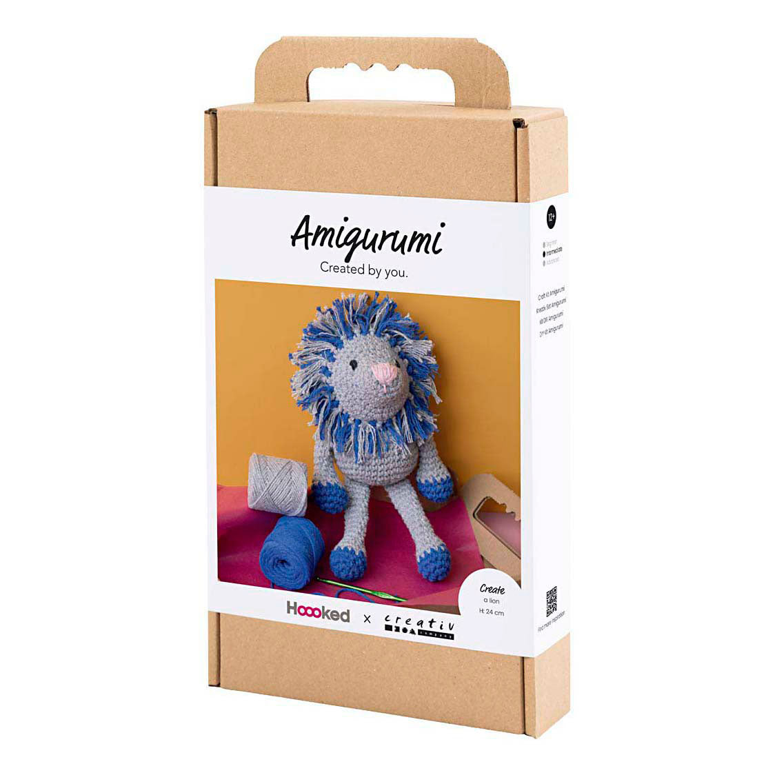 Creativ company hobby set amigurumi, lion, navy blue, light gray, 1 box