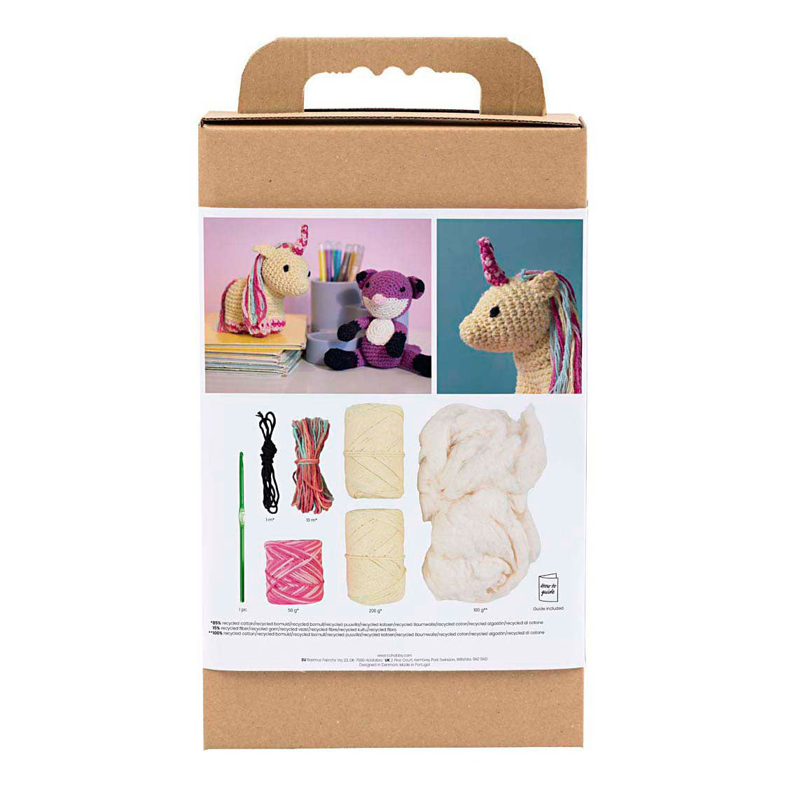 Creativ company https: www.cchobby.nl hobbyset-amigurumi-eenhoorn-regenboogkleuren-1-doos