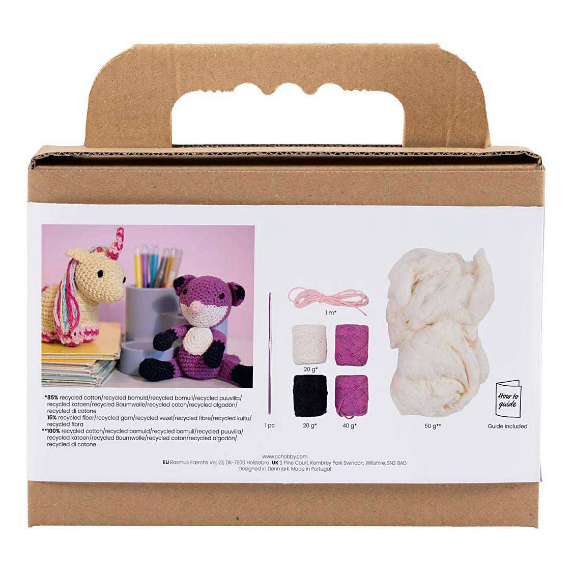 Creativ company hobby set amigurumi, fox, black, plum, 1 box
