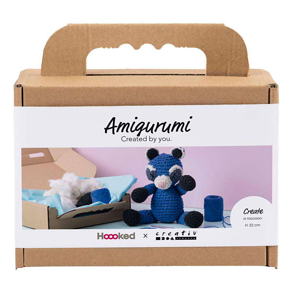 Set hobby Creativ Company amigurumi, procione, nero, blu, 1 scatola