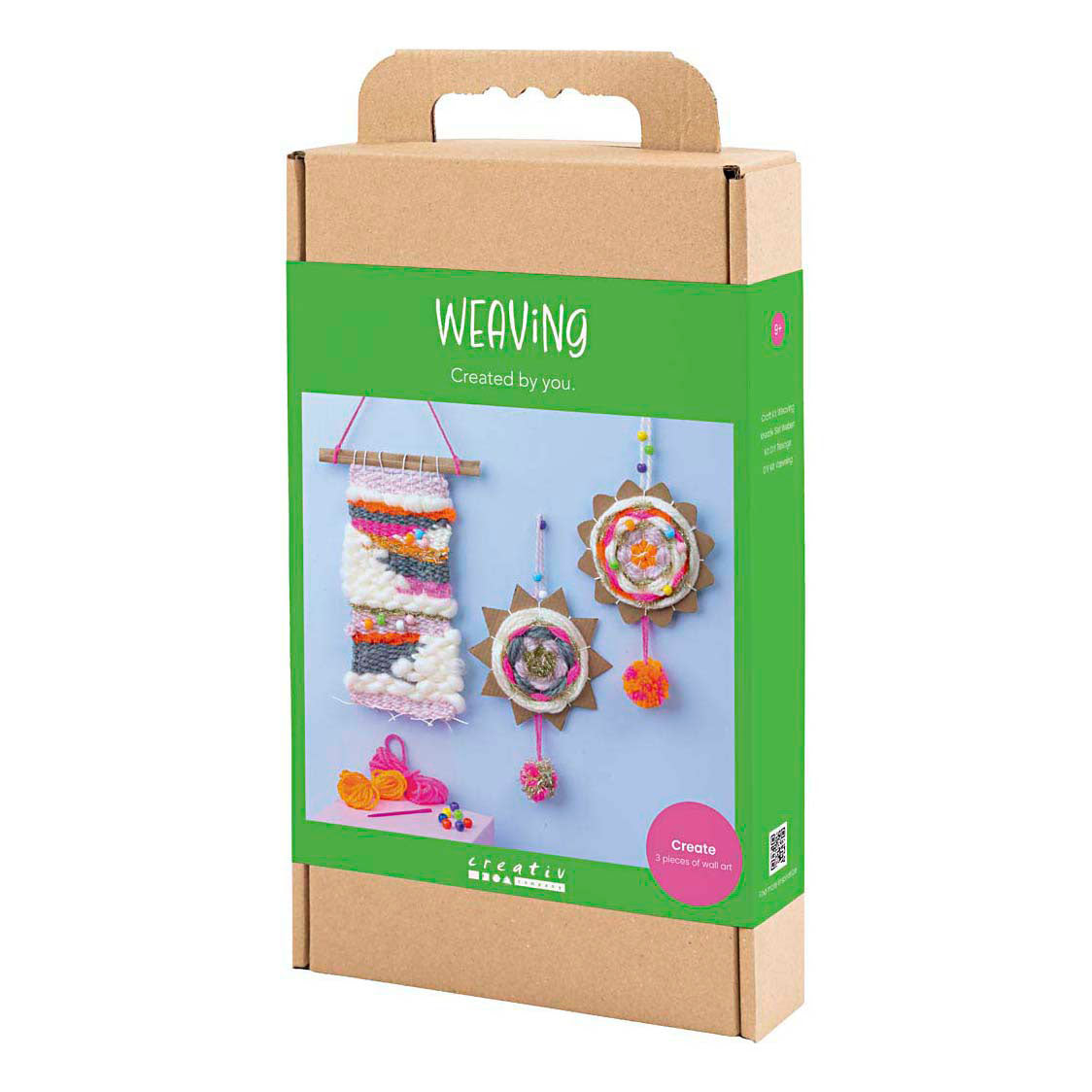 Creativ company weaving hobby set, wall mountings, various colors, 1 box