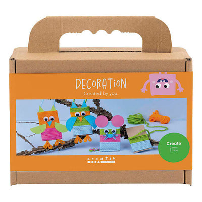 Mini set hobby decorazione Creativ Company, topi e gufi, vari colori, 1 scatola