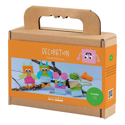 Creativ company mini set de decoración para hobby, ratones y búhos, varios colores, 1 caja